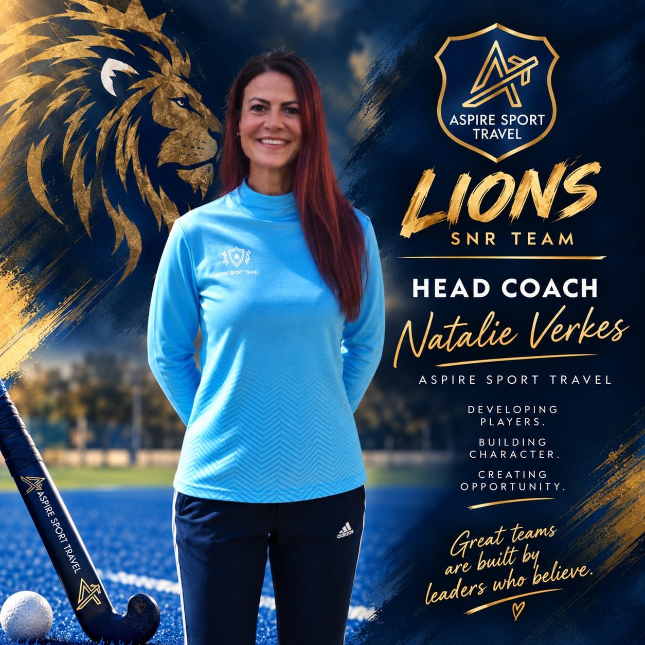 𝗙𝗜𝗖𝗛𝗜𝗘 𝗛𝗢𝗞𝗞𝗜𝗘 🏑 

Baie sterkte aan ons eerstemeisieshokkiespan se afrigter, me. Natalie Verkes, wat Aspire Sport Travel as hoofafrigter van die Lions Senior-span na Nederland vergesel.

Die span, wat uit 16 dogters van regoor Suid-Afrika saamgestel is, toer vanaf 25 September tot 5 Oktober 2026 in Nederland.

Me. Natalie, ons wens u en die span ’n besonderse toer, baie sukses en ’n onvergeetlike ervaring toe!

#fichiehokkie #joudrome #joutoekoms #onspassie