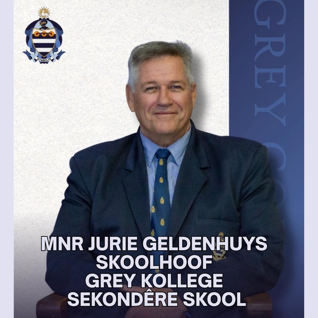 MNR JURIE GELDENHUYS 

Die Hoërskool Fichardtpark gemeenskap wens mnr Jurie Geldenhuys geluk met sy aanstelling as die skoolhoof van Grey Kollege Sekondêre Skool. 

#fichietrots #greykollegesekondêr #joudrome #joutoekoms #onspassie